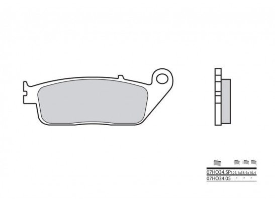 Remblokken achter Honda ST 1100 Pan European
