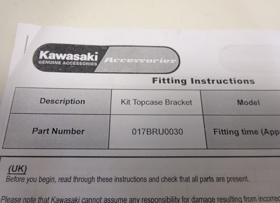 Rear carrier top box Kawasaki ER 6