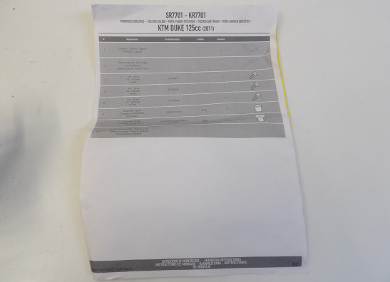 Topkofferdrager KTM 125 Duke