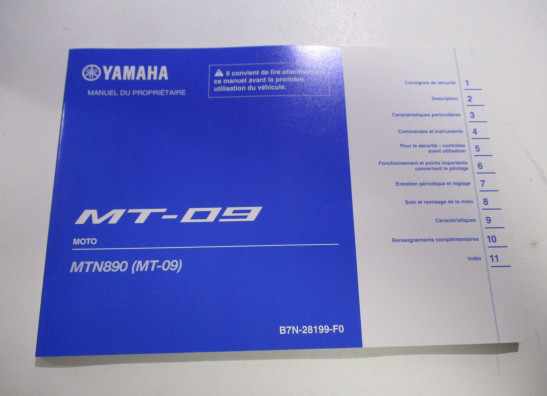 Manuel Yamaha MT 09