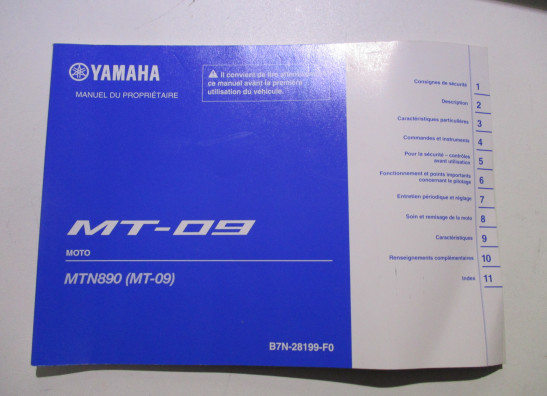 Manuel Yamaha MT 09