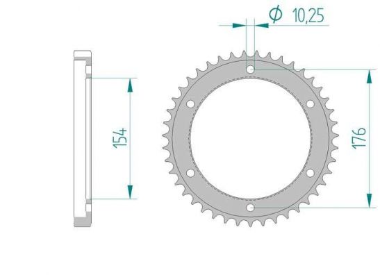 Ketting en tandwielset Honda VFR 800 I