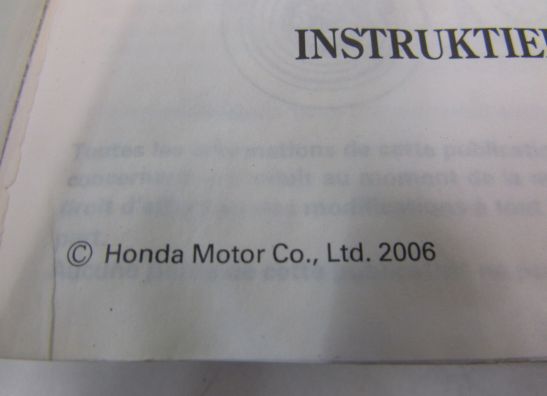 Instructieboekje Honda CBR 600 RR