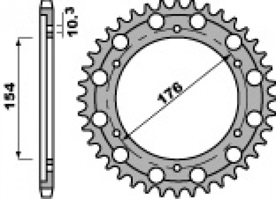 Rear sprocket Honda VFR 800 I