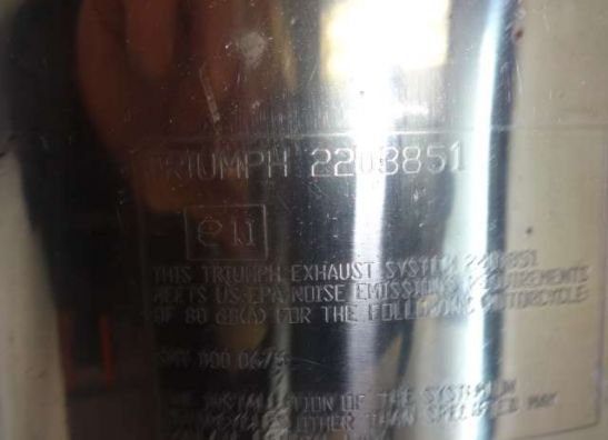 Uitlaat Triumph Daytona 675 