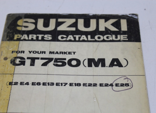 Parts book Suzuki GT 750