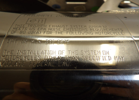 Auspuff Triumph Street Triple 675