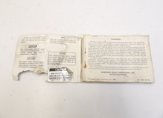 Manuel Kawasaki GTR 1000