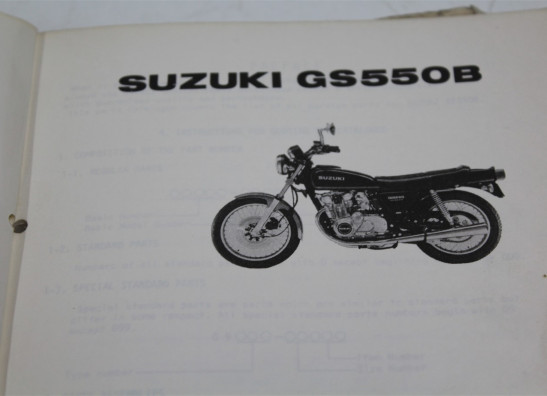 Onderdelenboek Suzuki GS 550