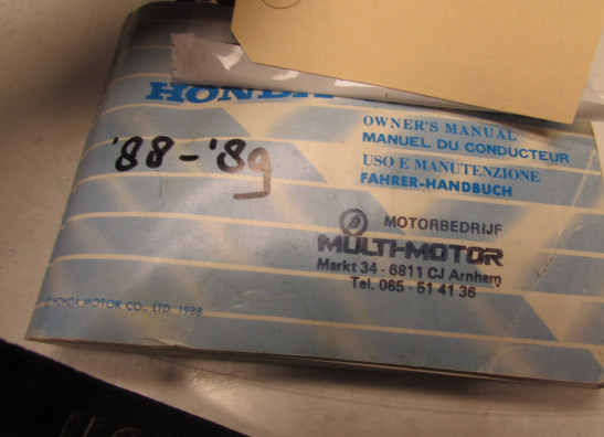 Instructieboekje Honda VFR 750