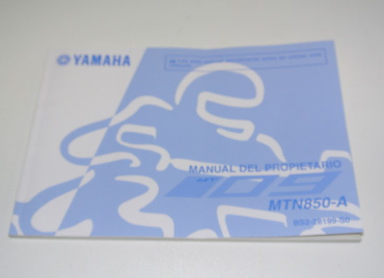 Manuel Yamaha MT 09