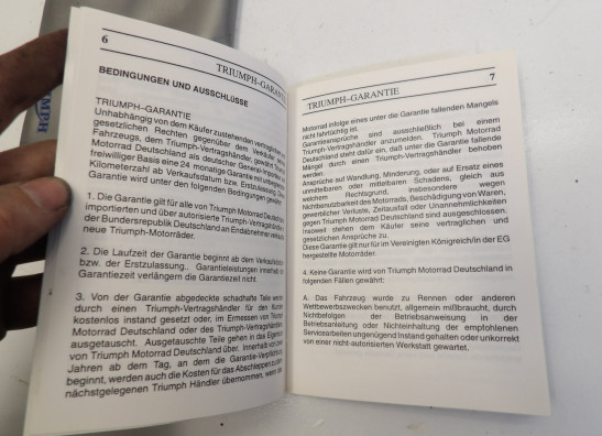 Instructieboekje Triumph Thunderbird 900