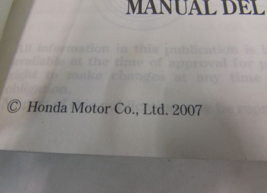 Manuel Honda CBR 600 RR