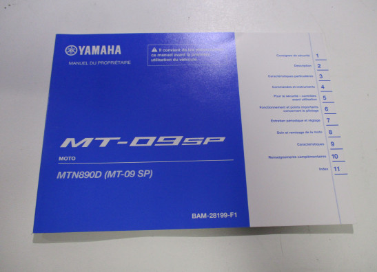 Instructieboekje Yamaha MT 09