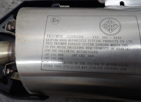 Muffler Triumph Tiger 900 Rally Pro