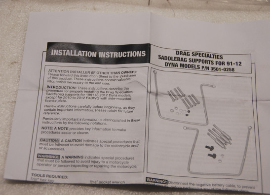 Kofferbeugel set Harley Davidson Dyna