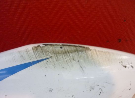 Linker achterkant Suzuki GSX R 750