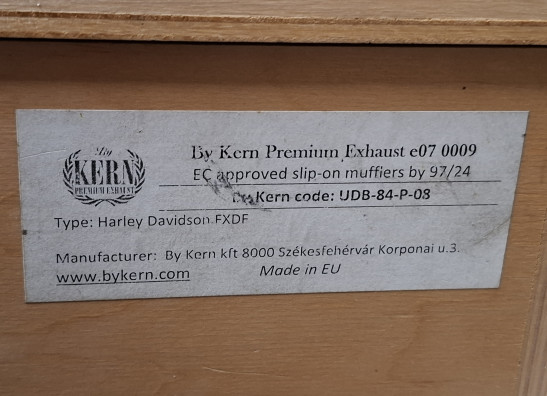 Uitlaat Harley Davidson FXDF Fat Bob