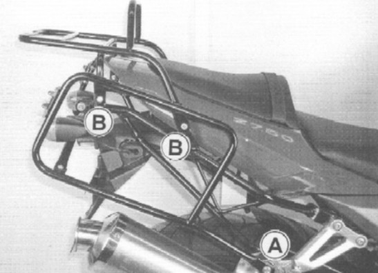 Suitcase bracket set Kawasaki Z 750