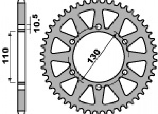 Achtertandwiel Kawasaki ER 5