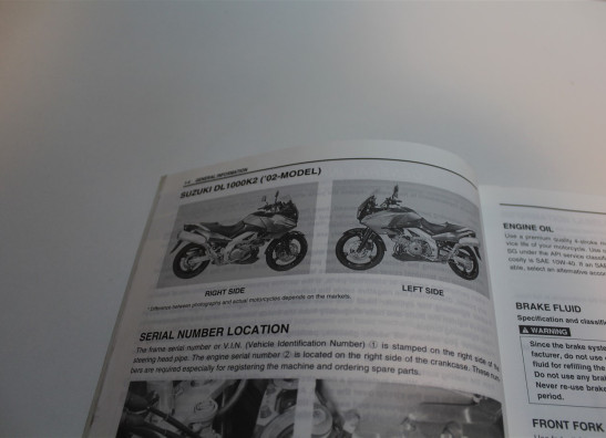 Instruction manual Suzuki DL 1000 V STROM
