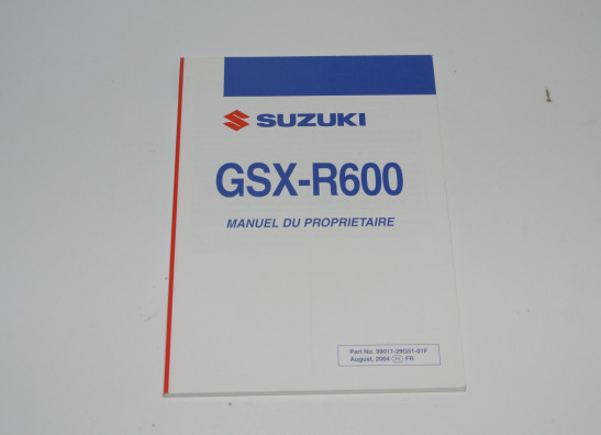 Instructieboekje Suzuki GSX R 600