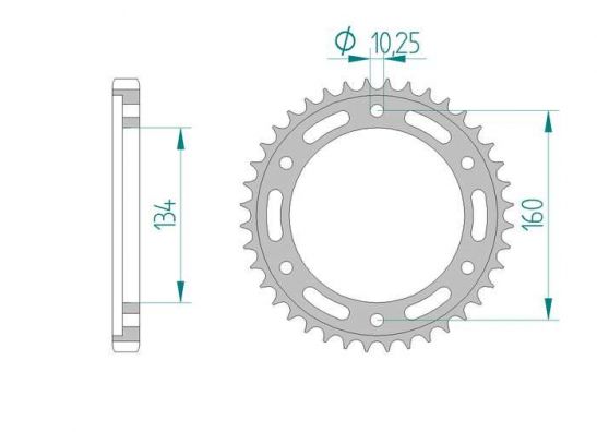 Ketting en tandwielset Honda VTR 1000 SP