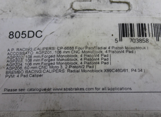 Remblokken voor Race-parts Modern Racers