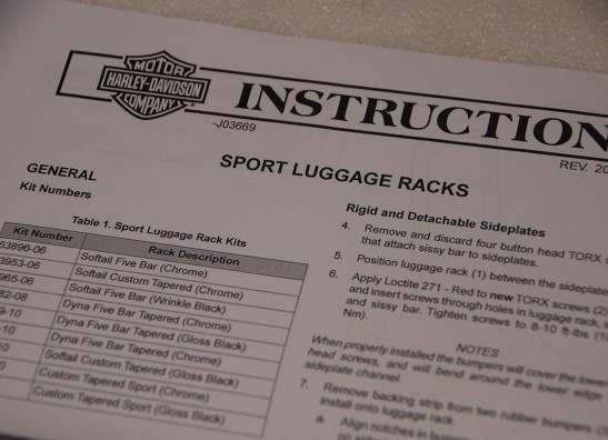 Bagagedrager Harley Davidson Softtail