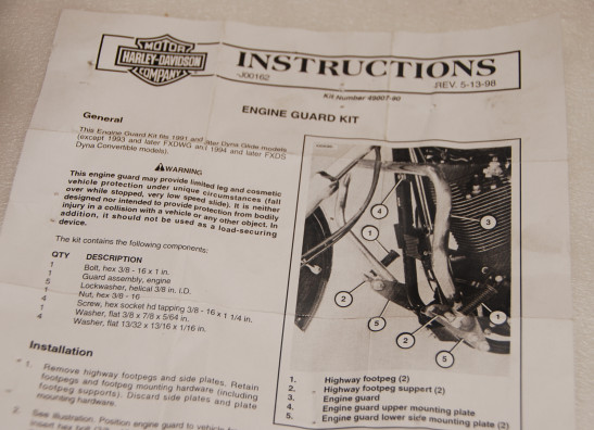 Motorschutzbugel Sturzbugel Harley Davidson Dyna