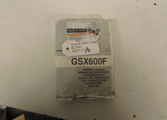 Instructieboekje Suzuki GSX F 600