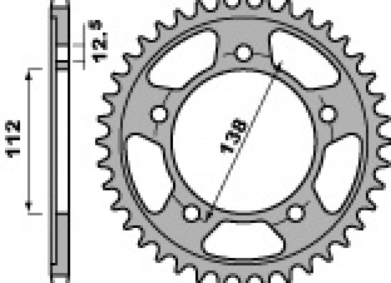 Achtertandwiel Honda CBR 900 RR
