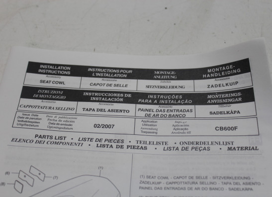 Buddycover Honda CB 600 F