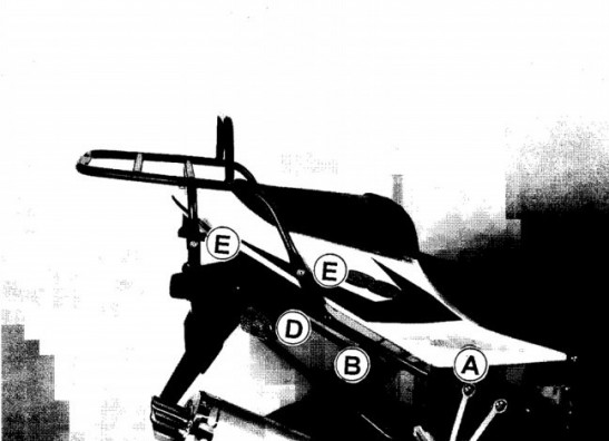 Rear carrier top box Suzuki GSX R 600