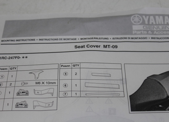 Soziusabdeckung Yamaha MT 09