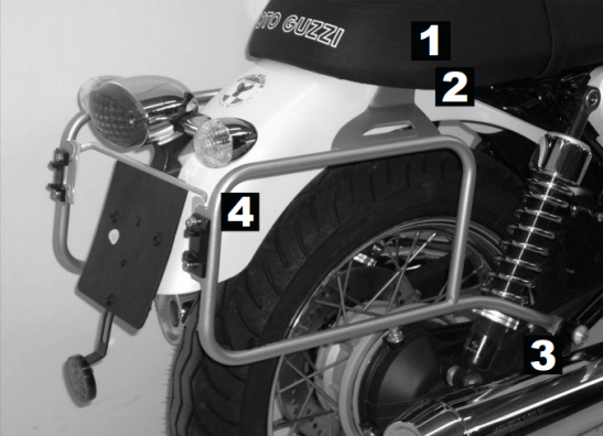 Kofferbeugel set Moto Guzzi V7