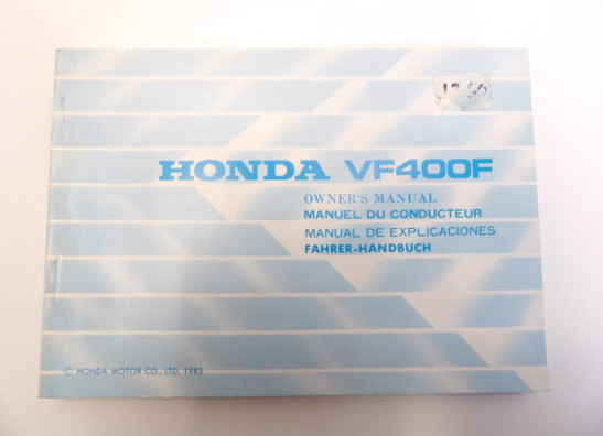 Instructieboekje Honda VF 400 F