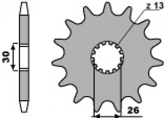 Voortandwiel Triumph Tiger 1050