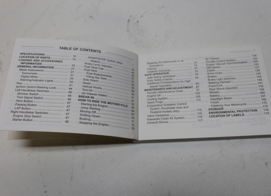 Manuel Kawasaki ZX 10 R