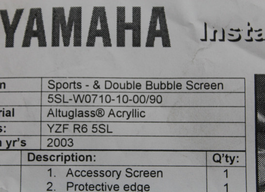 Kuipruit Yamaha YZF R6