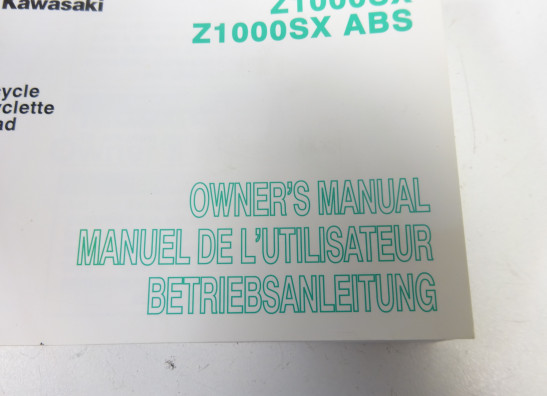 Fahrerhandbuch Kawasaki Z 1000 Sx