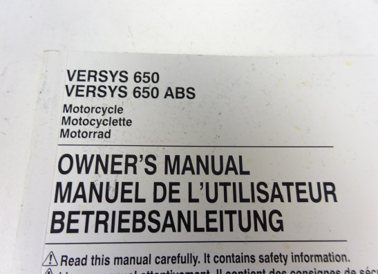 Instructieboekje Kawasaki VERSYS 650