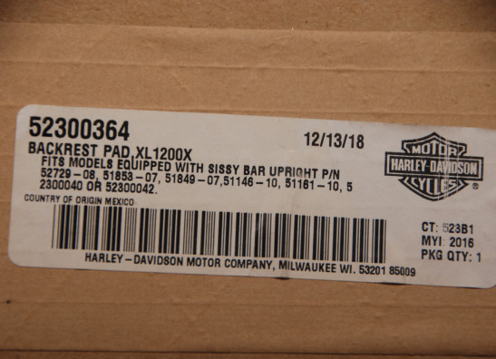 Rugsteun sissybar Harley Davidson Sportster