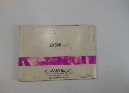 Fahrerhandbuch Kawasaki GPZ 550