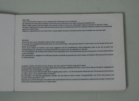 Fahrerhandbuch Moto Guzzi California 3