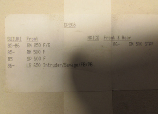 Bremsbeläge hinten Suzuki RM 500