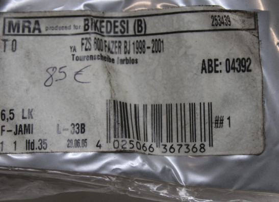 Wind screen Yamaha FAZER 600