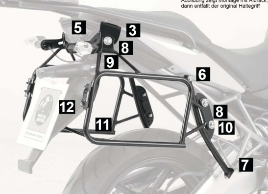 Koffer halter set Kawasaki VERSYS 650