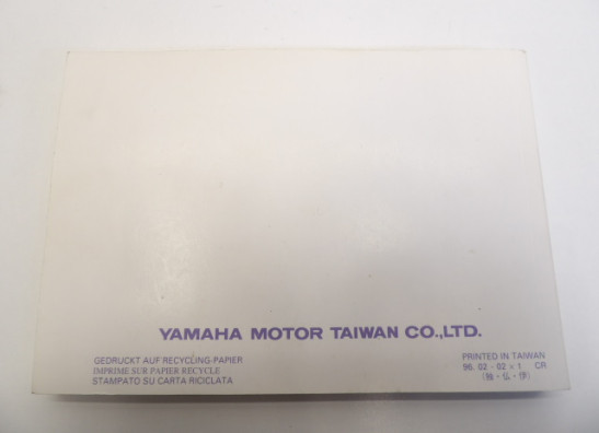 Instructieboekje Yamaha Overige Yamaha