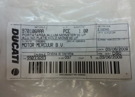 Kentekenplaathouder Ducati Overige Ducati